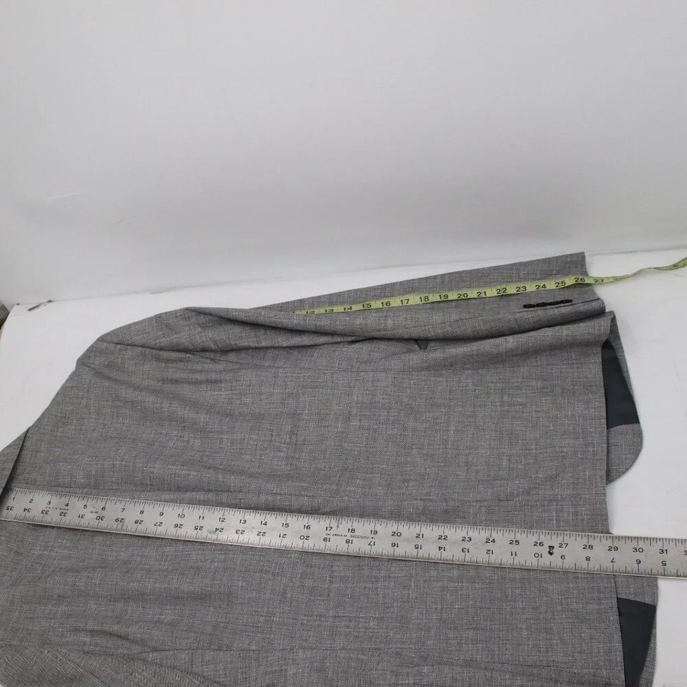 Reiss sport coat men's 40 Linen wool silk herringbone‎ gray patch pockets notch
